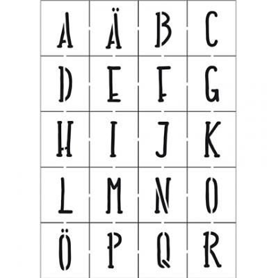 Alphabet modern Universelle DIN A5 Schablonen
